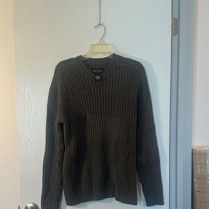 croft & barrow Black Ribbed Crewneck Sweater